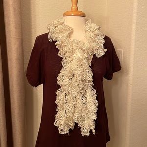 Crocheted Ruffled Scarf